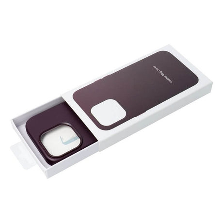Magsafe Кожен Калъф за iPhone 14 Plus, Forcell Leather Case, Лилав (6)