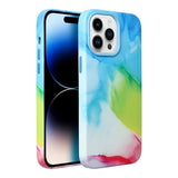 Magsafe Кожен Калъф за iPhone 14 Plus, Forcell Leather Splash Case, Син (2)