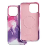 Magsafe Кожен Калъф за iPhone 13 Pro Max, Forcell Leather Splash Case, Розов (4)