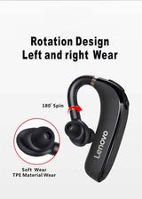 Безжична Слушалка, Lenovo HX106 Business Handsfree Bluetooth, Черен (6)