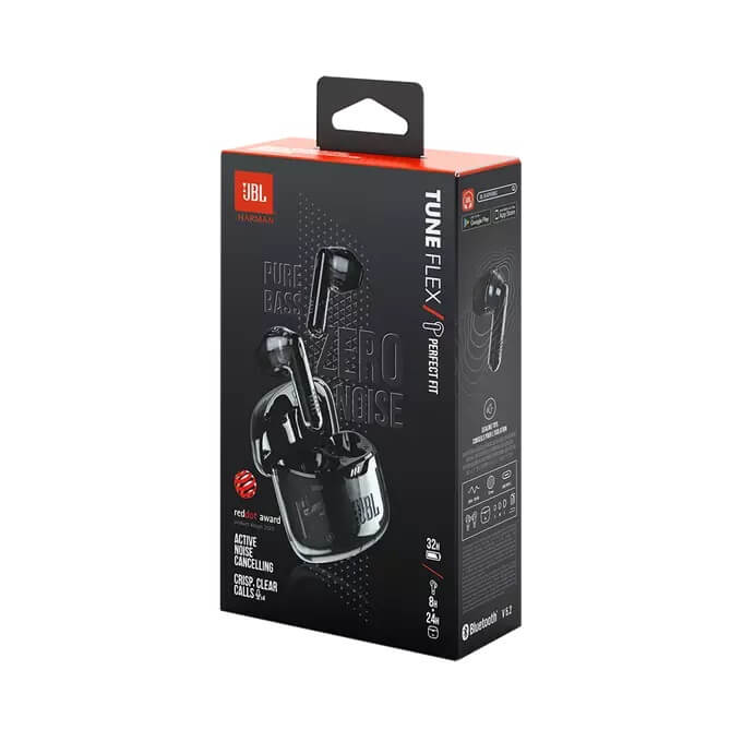 Безжични Слушалки, JBL Tune Flex Ghost Edition, Черен (7)