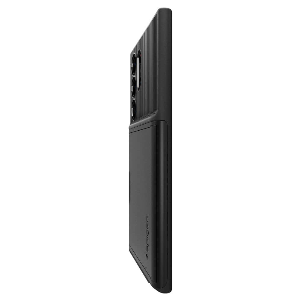 Калъф с Джоб за Карти за Samsung S23 Ultra, Spigen Slim Armor CS Case, Черен (6)