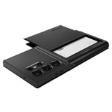Калъф с Джоб за Карти за Samsung S23 Ultra, Spigen Slim Armor CS Case, Черен (2)