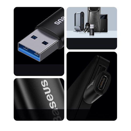 USB-C Преход/Адаптер, Baseus Ingenuity USB-C to USB-A 3.1 OTG, Черен (5)