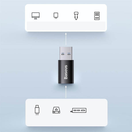 USB-C Преход/Адаптер, Baseus Ingenuity USB-C to USB-A 3.1 OTG, Черен (7)