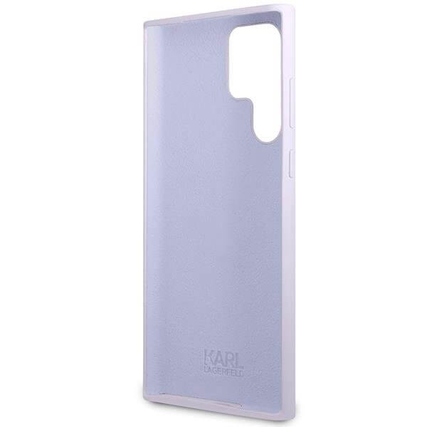 Луксозен Калъф за Samsung S23 Ultra, Karl Lagerfeld Silicone Ikonik Case, Лилав (5)