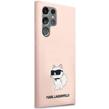 Луксозен Калъф за Samsung S23 Ultra, Karl Lagerfeld Silicone Choupette Case, Розов (4)