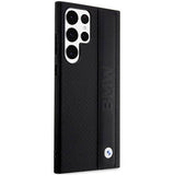 Луксозен Калъф за Samsung S23 Ultra, BMW Leather Textured & Stripe Case, Черен (4)