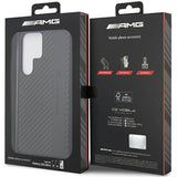 Карбонов Калъф за Samsung S23 Ultra, Mercedes AMG Stripe&Embossed Case, Черен (6)