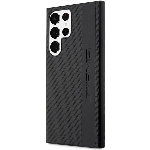 Карбонов Калъф за Samsung S23 Ultra, Mercedes AMG Stripe&Embossed Case, Черен (2)
