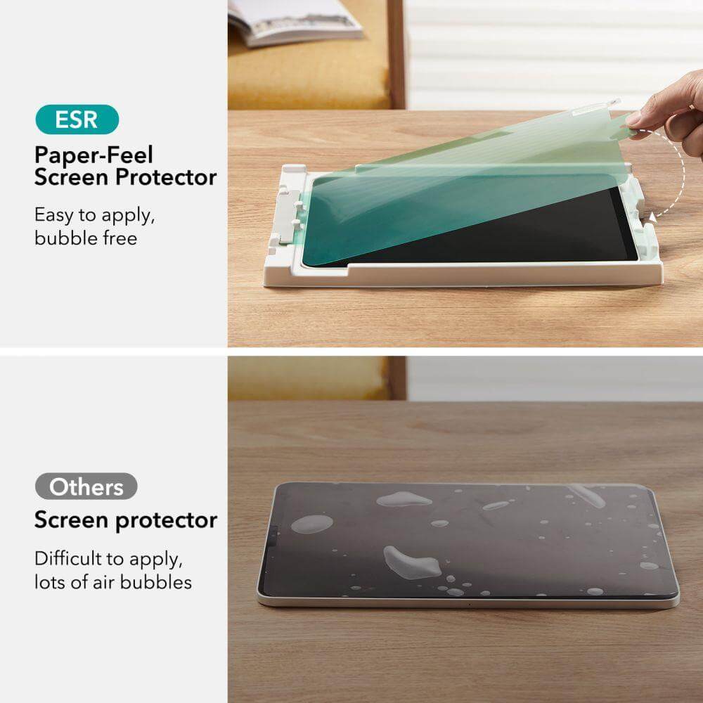 Матов Протектор за iPad Pro 11 и Air 5-4th, ESR Paper Feel Glass, Прозрачен (8)