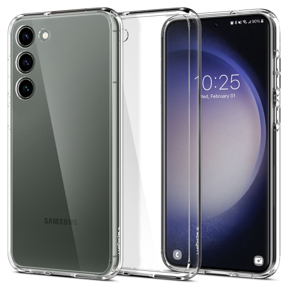 Противоударен Хибриден Калъф за Samsung S23, Spigen Ultra Hybrid Case, Прозрачен