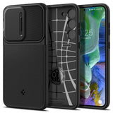 Калъф с Камерен Предпазител за Samsung S23 Plus, Spigen Optik Armor Case, Черен (2)