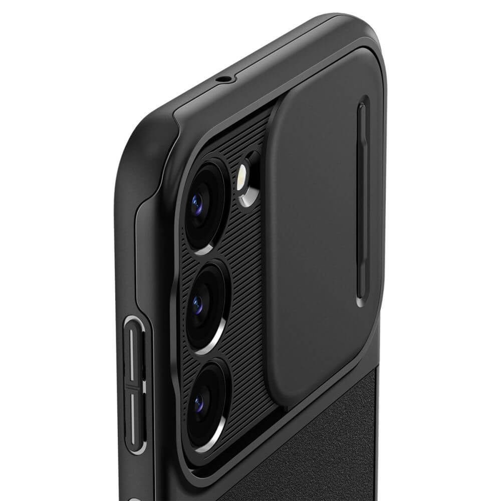 Калъф с Камерен Предпазител за Samsung S23 Plus, Spigen Optik Armor Case, Черен (7)