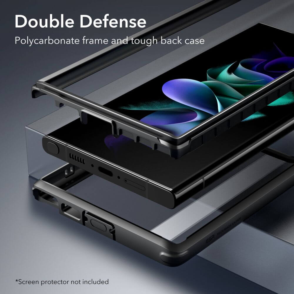 Цялостен Калъф с Поставка за Samsung S23 Ultra, ESR Shock Armor Case, Черен (2)