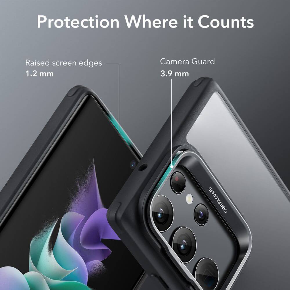 Калъф с Поставка за Samsung S23 Ultra, ESR Classic Hybrid Kickstand Case, Черен (4)