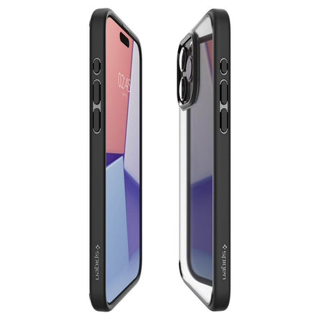 Противоударен Калъф за iPhone 15 Pro, Spigen Ultra Hybrid Case, Черен (7)