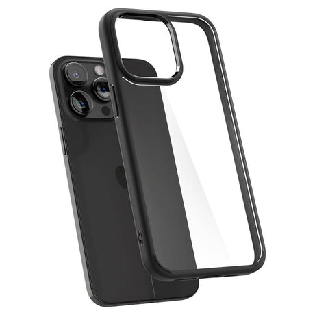 Противоударен Калъф за iPhone 15 Pro, Spigen Ultra Hybrid Case, Черен (4)