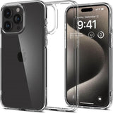 Противоударен Калъф за iPhone 15 Pro, Spigen Ultra Hybrid Case, Прозрачен