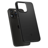 Противоударен Калъф за iPhone 15 Pro, Spigen Thin Fit Case, Черен (6)