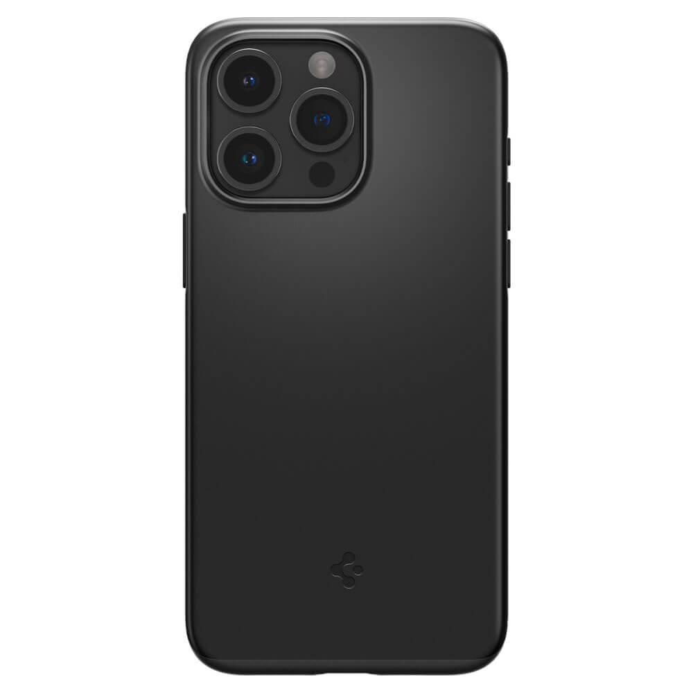 Противоударен Калъф за iPhone 15 Pro Max, Spigen Thin Fit Case, Черен (2)