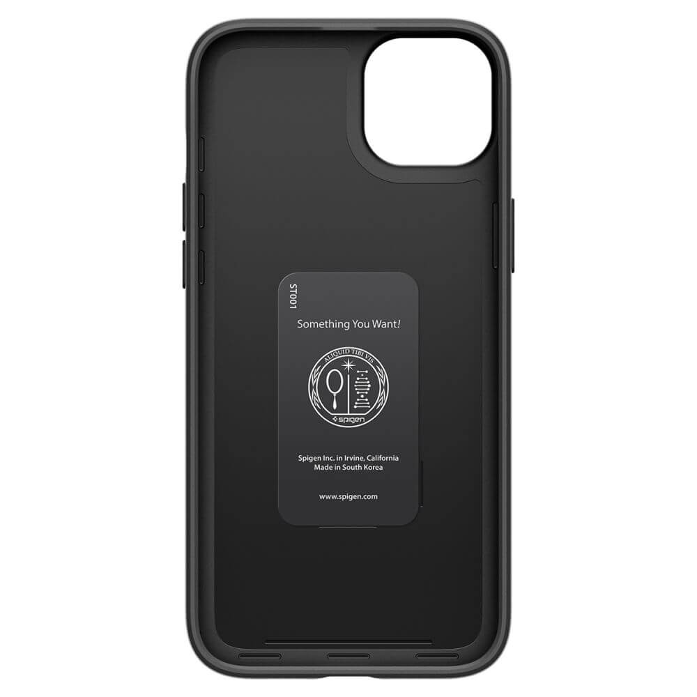 Противоударен Калъф за iPhone 15, Spigen Thin Fit Case, Черен (3)