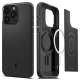 Magsafe Противоударен Калъф за iPhone 15 Pro Max, Spigen Mag Armor Case, Черен