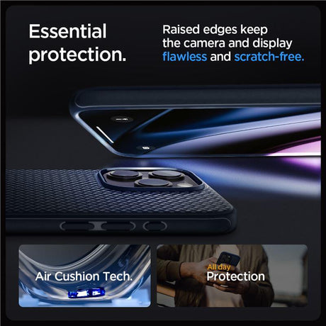 Magsafe Противоударен Калъф за iPhone 15 Pro Max, Spigen Mag Armor Case, Син (6)