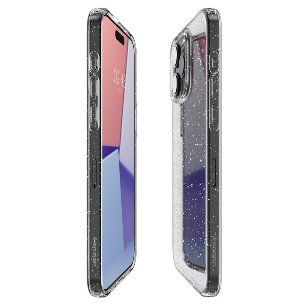 Блестящ Калъф за iPhone 15 Pro Max, Spigen Liquid Crystal Glitter Case, Прозрачен (5)