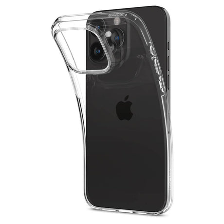 Противоударен Силиконов Калъф за iPhone 15 Pro Max, Spigen Liquid Crystal Case, Прозрачен (3)
