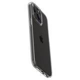 Противоударен Силиконов Калъф за iPhone 15 Pro Max, Spigen Liquid Crystal Case, Прозрачен (5)