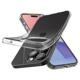 Противоударен Силиконов Калъф за iPhone 15 Pro Max, Spigen Liquid Crystal Case, Прозрачен (6)