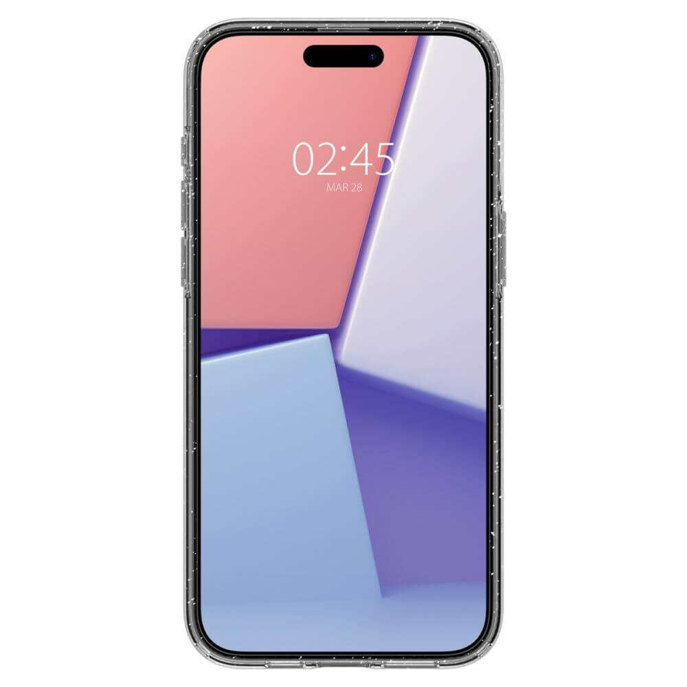 Блестящ Калъф за iPhone 15 Pro, Spigen Liquid Crystal Glitter Case, Прозрачен (2)