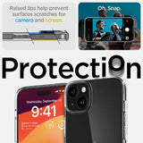 Противоударен Силиконов Калъф за iPhone 15, Spigen Liquid Crystal Case, Прозрачен (9)