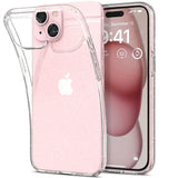 Блестящ Калъф за iPhone 15, Spigen Liquid Crystal Glitter Case, Прозрачен