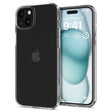 Противоударен Силиконов Калъф за iPhone 15 Plus, Spigen Liquid Crystal Case, Прозрачен
