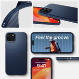 Противоударен Калъф за iPhone 15, Spigen Liquid Air Case, Син (8)