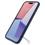 Противоударен Калъф за iPhone 15, Spigen Liquid Air Case, Син (7)