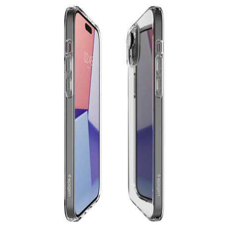 Противоударен Силиконов Калъф за iPhone 15, Spigen Liquid Crystal Case, Прозрачен (7)