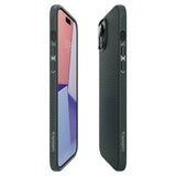 Противоударен Калъф за iPhone 15, Spigen Liquid Air Case, Зелен (5)