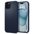 Противоударен Калъф за iPhone 15, Spigen Liquid Air Case, Син