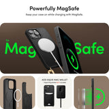 Magsafe Кожен Калъф за iPhone 15 Pro Max, Spigen Cyrill Classic Charm, Черен (8)