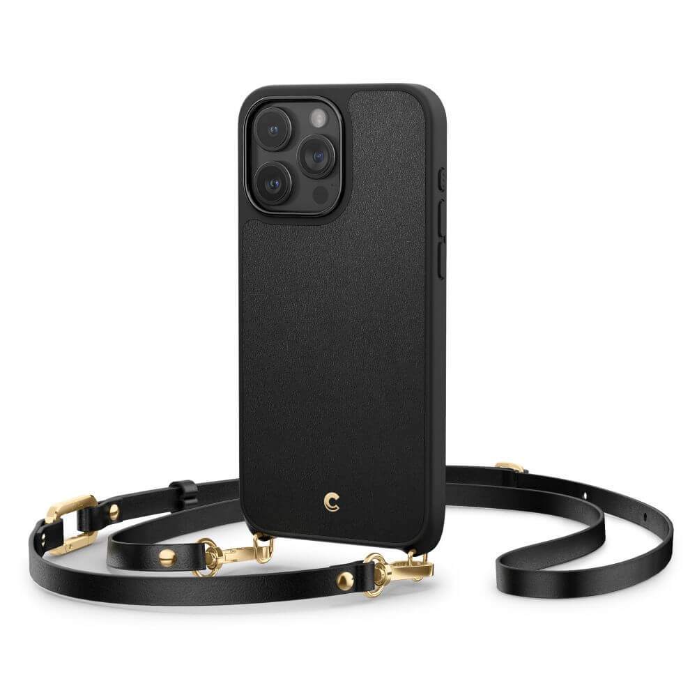 Magsafe Кожен Калъф за iPhone 15 Pro Max, Spigen Cyrill Classic Charm, Черен