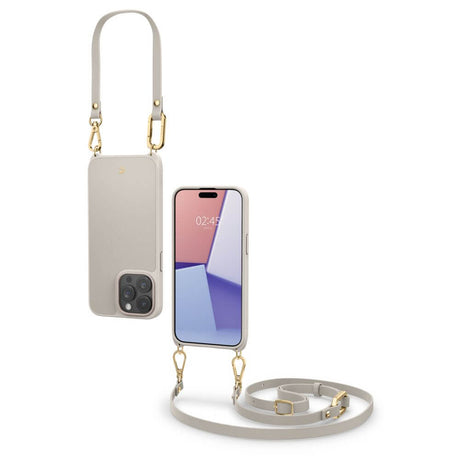 Magsafe Кожен Калъф за iPhone 15 Pro, Spigen Cyrill Classic Charm, Бежов (6)