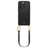 Magsafe Кожен Калъф с Връзки за iPhone 15 Pro, Spigen Cyrill Classic Charm, Черен (3)