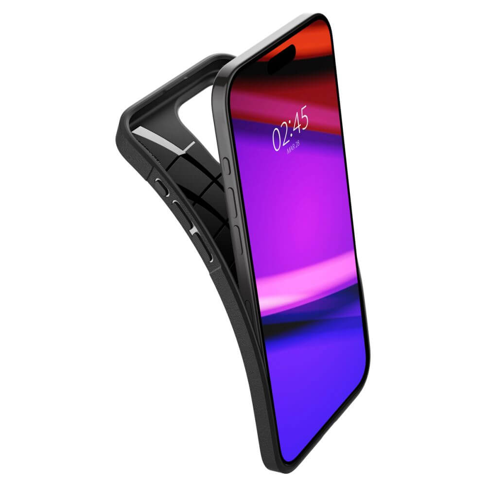 Противоударен Силиконов Калъф за iPhone 15 Pro, Spigen Core Armor Case, Черен (5)