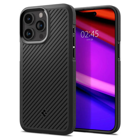 Противоударен Силиконов Калъф за iPhone 15 Pro Max, Spigen Core Armor Case, Черен