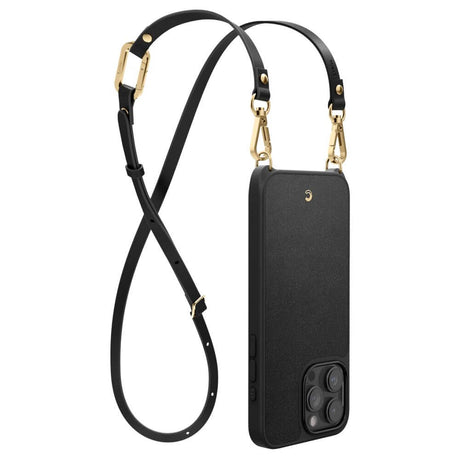 Magsafe Кожен Калъф с Връзки за iPhone 15 Pro, Spigen Cyrill Classic Charm, Черен (2)