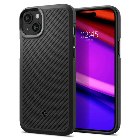 Противоударен Силиконов Калъф за iPhone 15, Spigen Core Armor Case, Черен