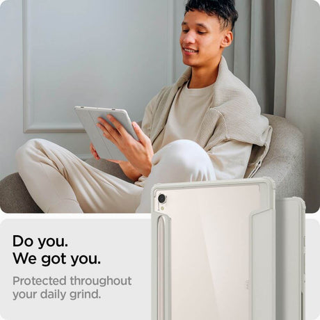 Противоударен Калъф за Samsung Tab S10 Lite/ S10 FE/ S9, Spigen Ultra Hybrid Pro Case, Сив (9)